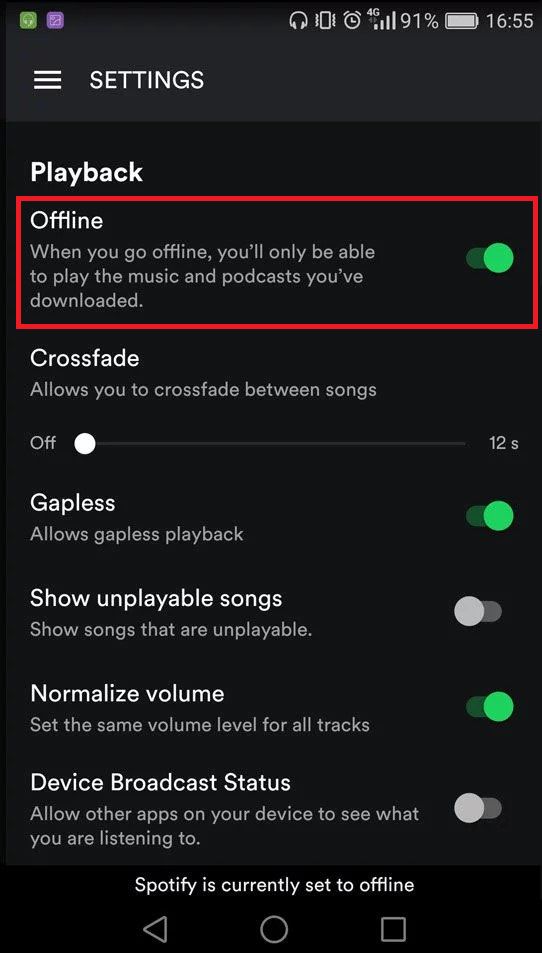 Spotify offline apk