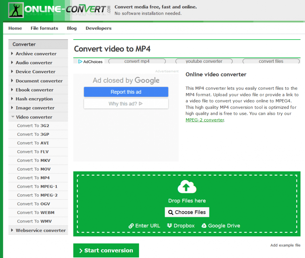convert video url to mp3
