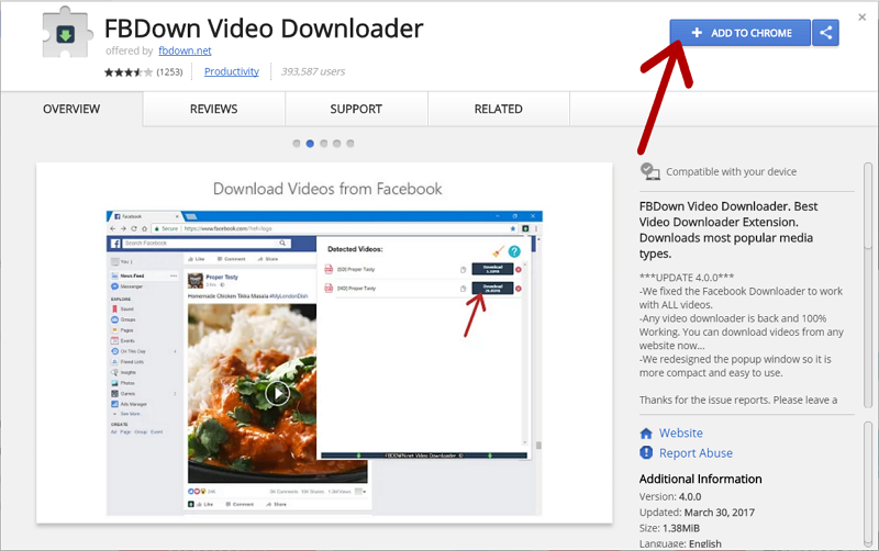 download facebook versi 100