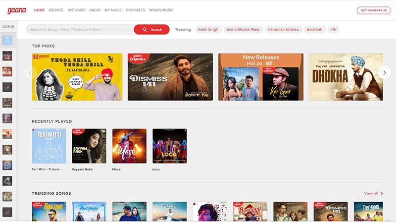 Gaana Desktop App Mac