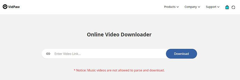 vidpaw online video downloader