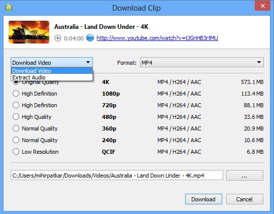 4k video downloader youtube live