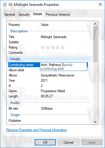 how to edit song info on windows