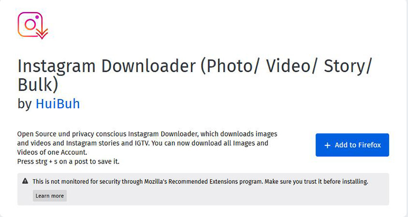 Instagram Downloader by HuiBuh