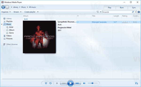 windows media player music