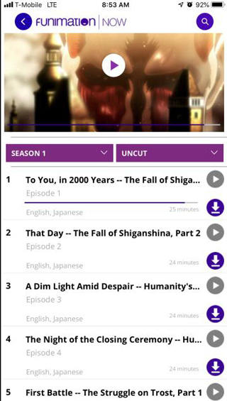 How to download videos to watch while my iOS device is offline – Funimation
