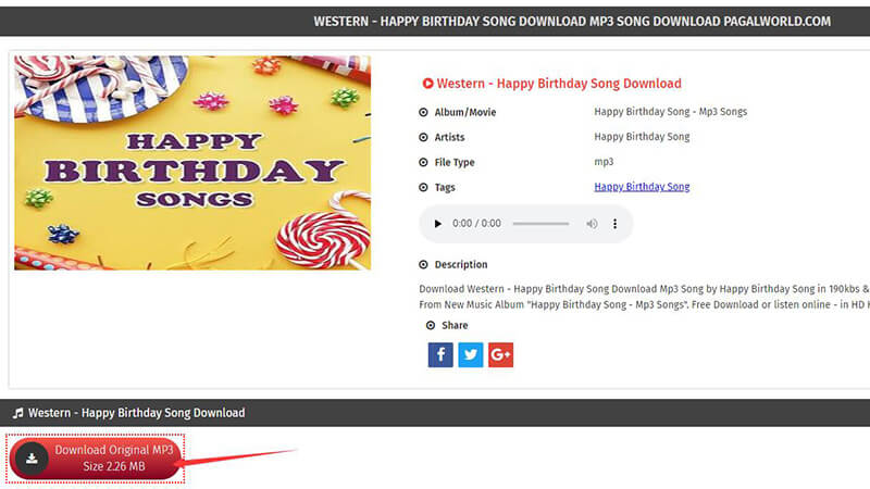 download happy birthday songs on pagalworld