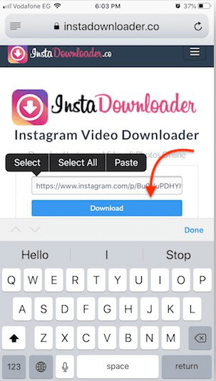 download instagram video document