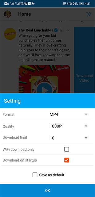 download twitter videos on android