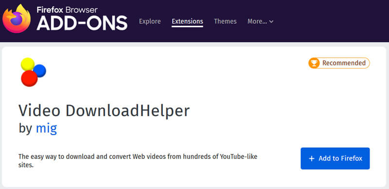 youtube video downloader extension firefox