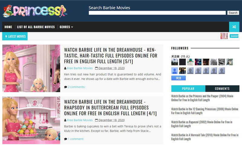 Free websites to watch barbie online movies