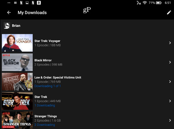 netflix download on kindle fire