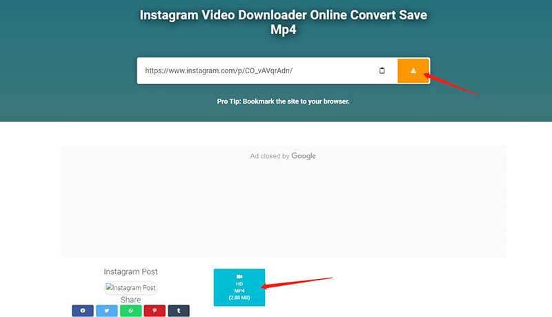 convert instagram to mp4