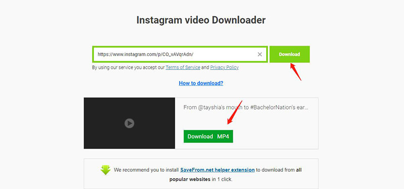 convert instagram video to mp4