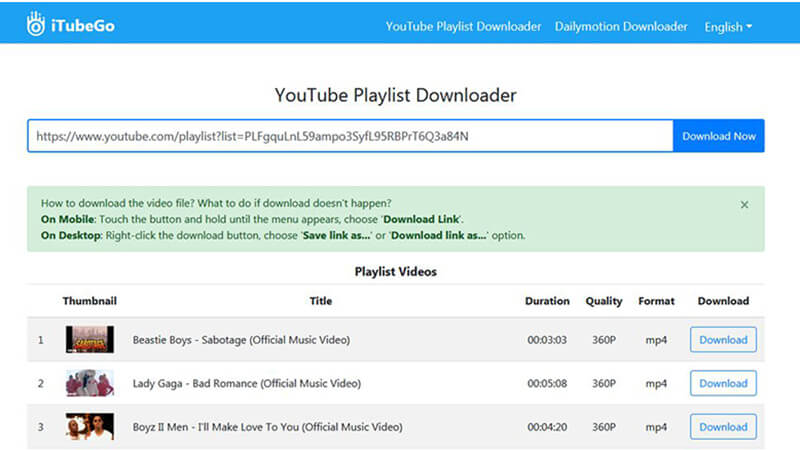 youtube mp3 playlist downloader online