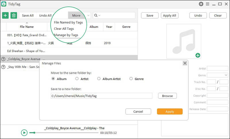 free instals TidyTag Music Tag Editor