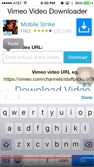 download from vimeo to iphone