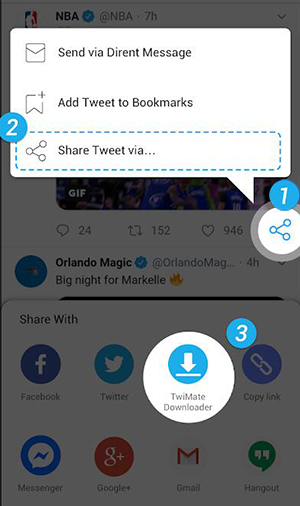 how to download twitter videos android