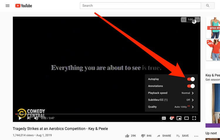 How to Turn Off Autoplay on YouTube