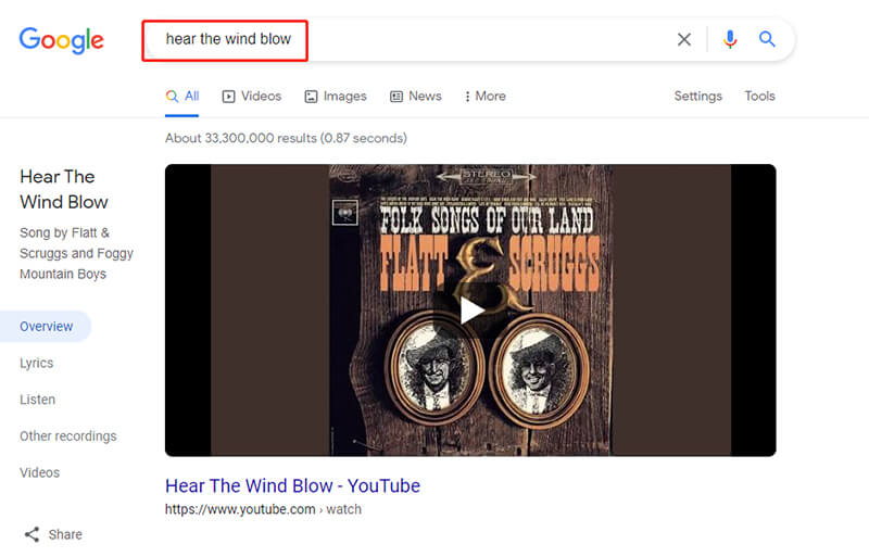 youtube song finder